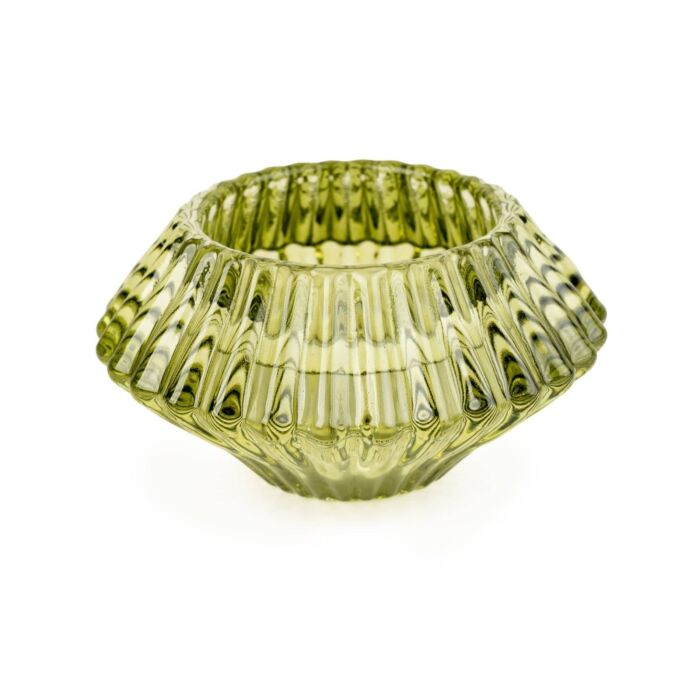 Candlelight Diamond Candleholder - Green